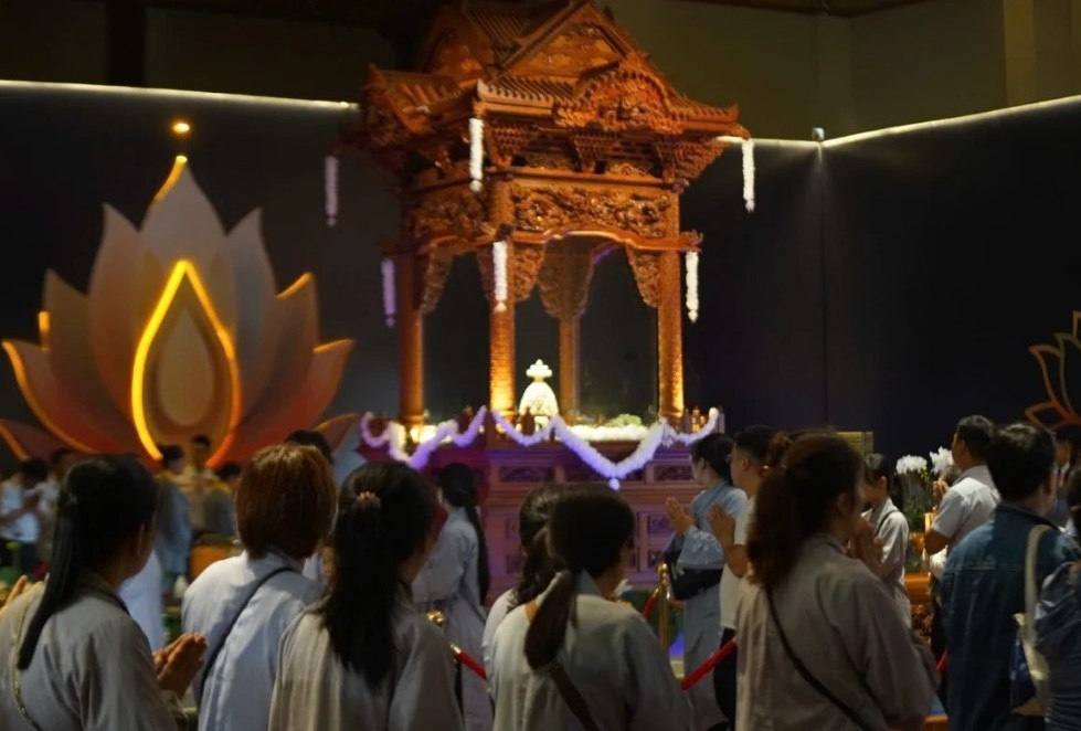 Xá lợi Đức Phật được cung thỉnh từ Ấn Độ về Việt Nam tôn trí tại chùa Thanh Tâm, huyện Bình Chánh
