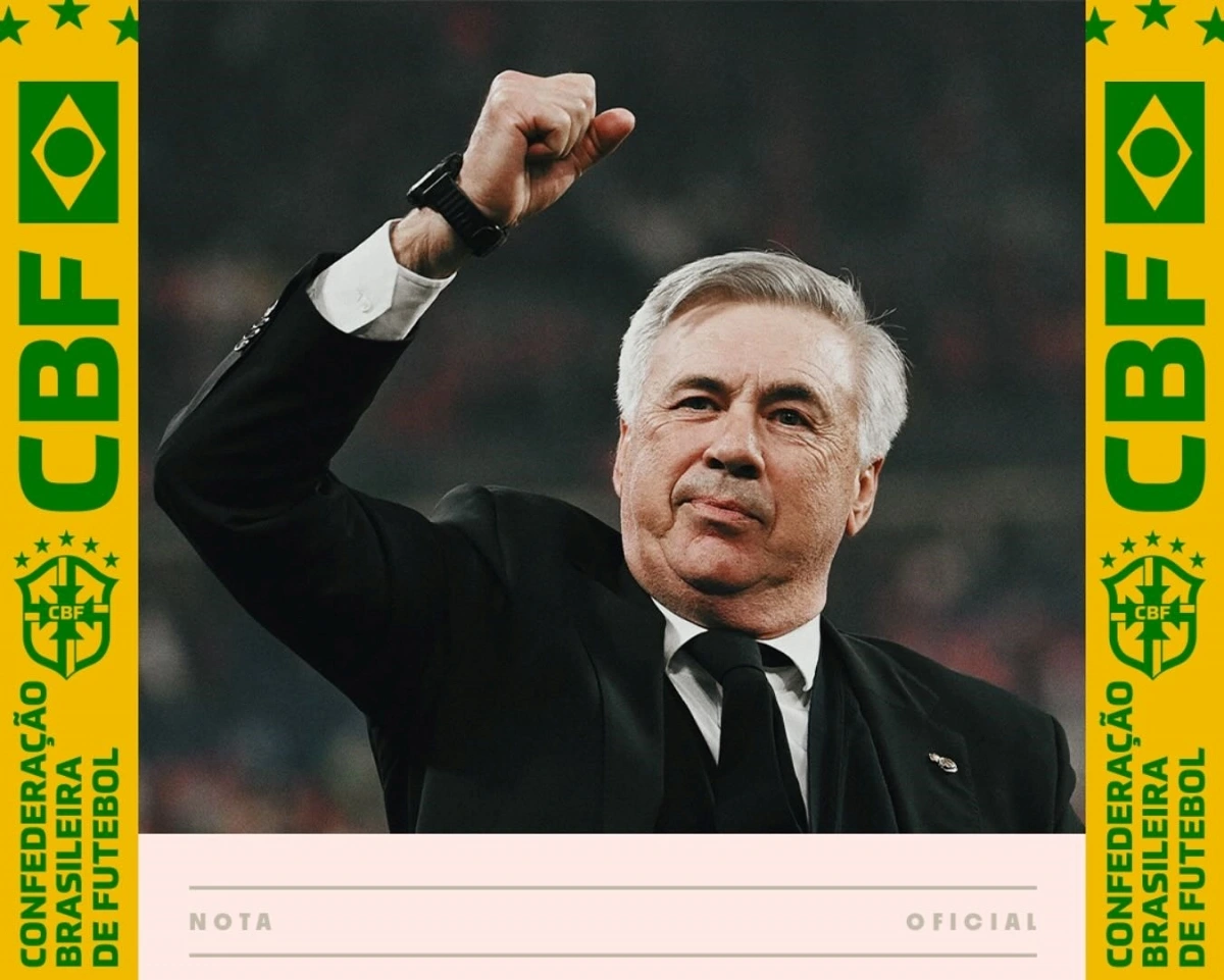 HLV Carlo Ancelotti chính thức trở thành HLV trưởng của ĐT Brazil. (Ảnh: CBF)