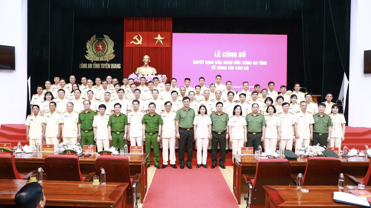 Công an Tuyên Quang khẩn trương sắp xếp, tinh gọn bộ máy. (Ảnh: Công an Tuyên Quang)