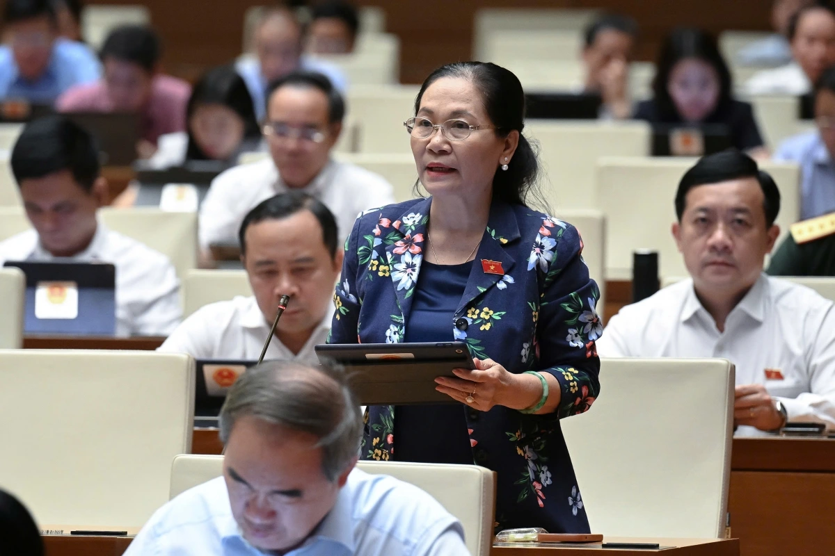 Đại biểu Nguyễn Thị Lệ (Đoàn TP.HCM). Ảnh: Media Quốc hội