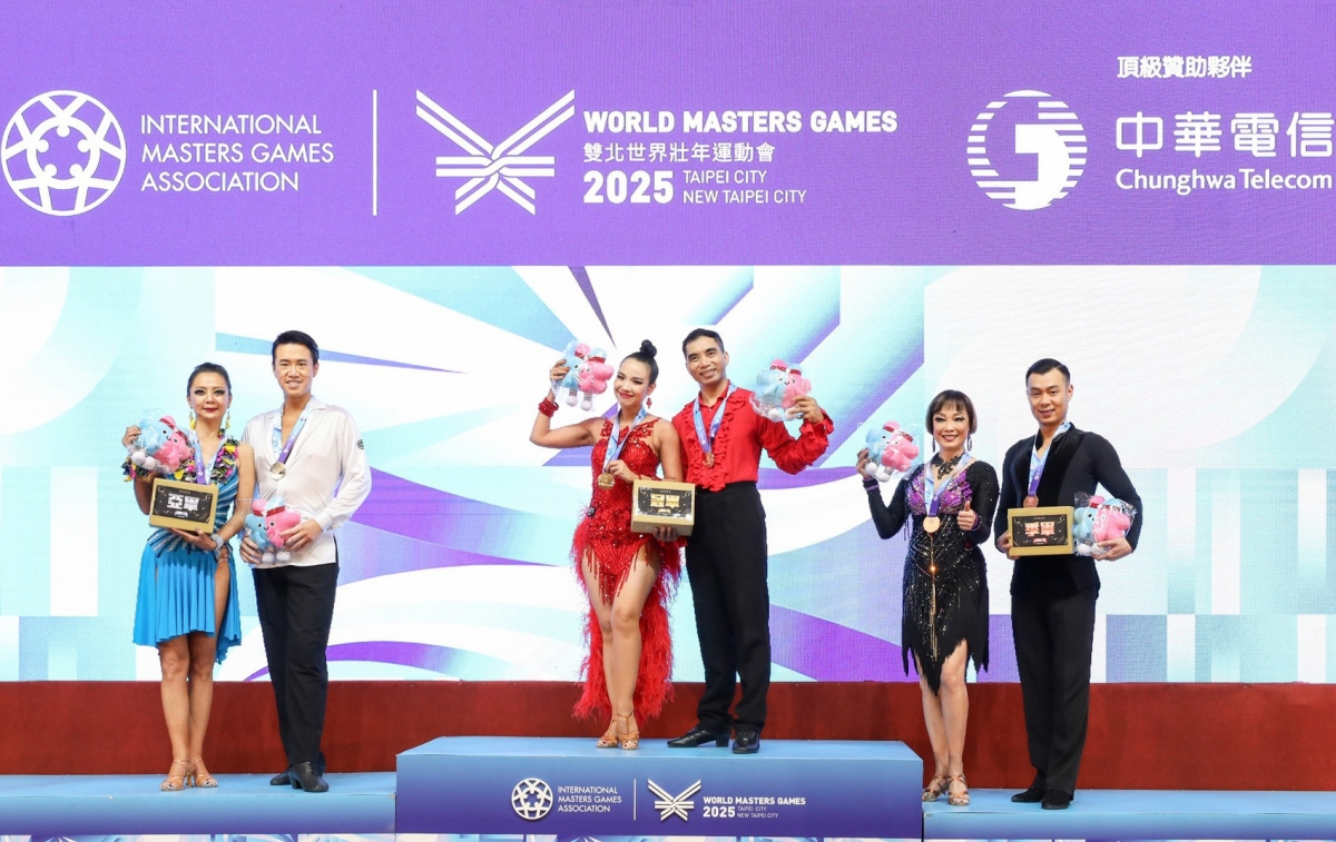 Vietnamese dancers come first in the A Latin Senior 2 category at the 2025 World Masters Games