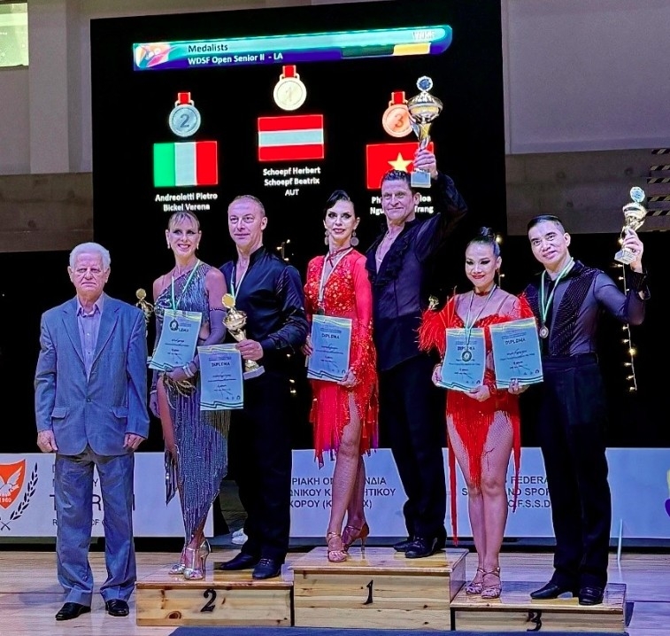 Pham Trung Hoa and Nguyen My Trang receive bronze medals in both Senior I and and Senior II divisions at Cyprus Open 2025