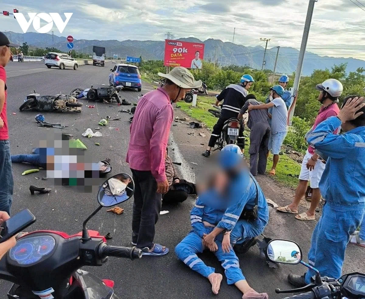 Hiện trường một vụ TNGT.