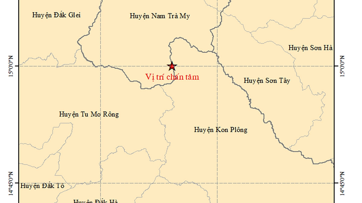 Khu vực xảy ra trận động đất
