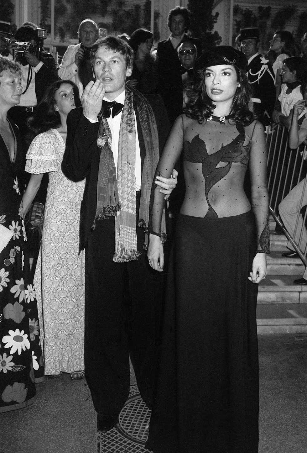 Bianca Jagger với Helmut Berger, 1975