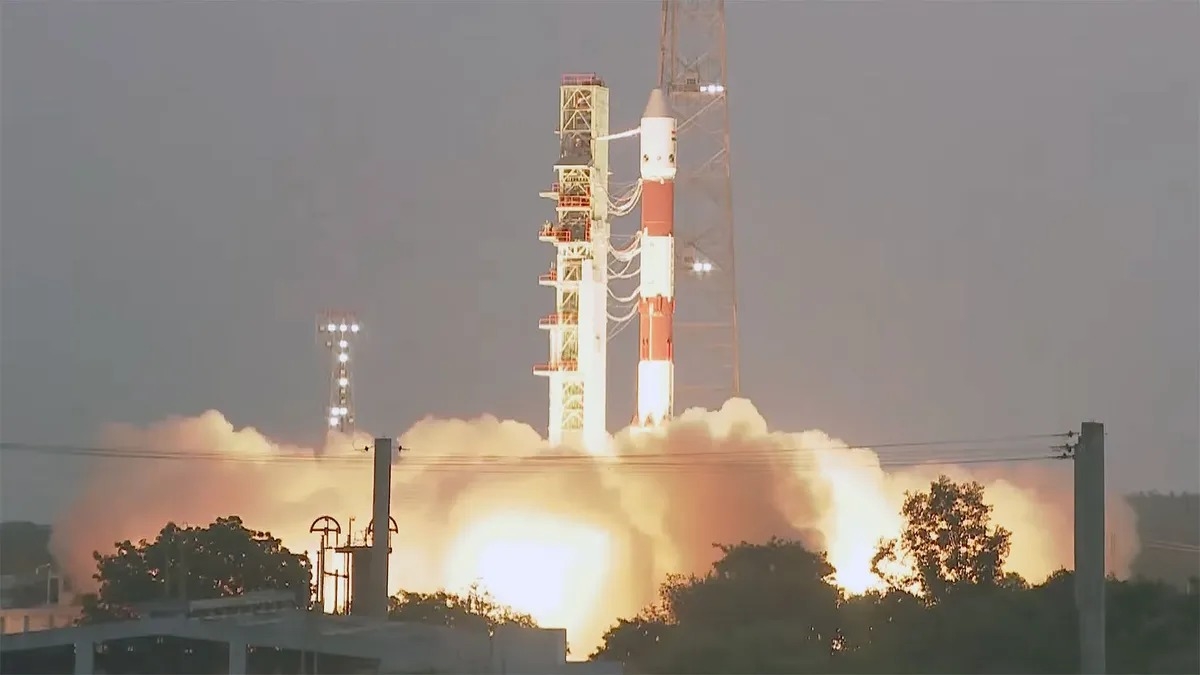 Hình ảnh vụ phóng vệ tinh EOS-09 ngày 18.5 tại Ấn Độ (Nguồn: ISRO)