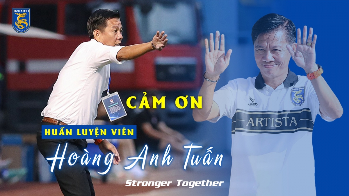 HLV Hoàng Anh Tuấn chia tay CLB Bắc Ninh.