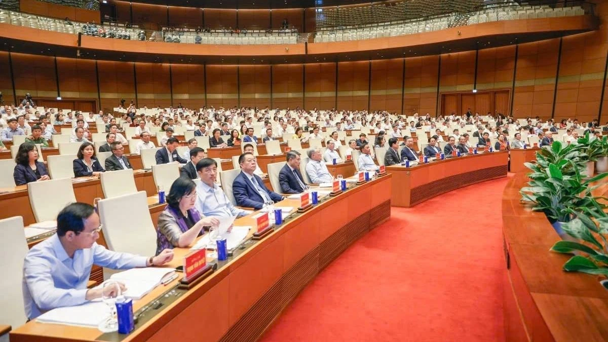 Lãnh đạo Đảng, Nhà nước và các đại biểu dự Hội nghị toàn quốc quán triệt, triển khai Nghị quyết Hội nghị Trung ương 11 hồi tháng 4/2025
