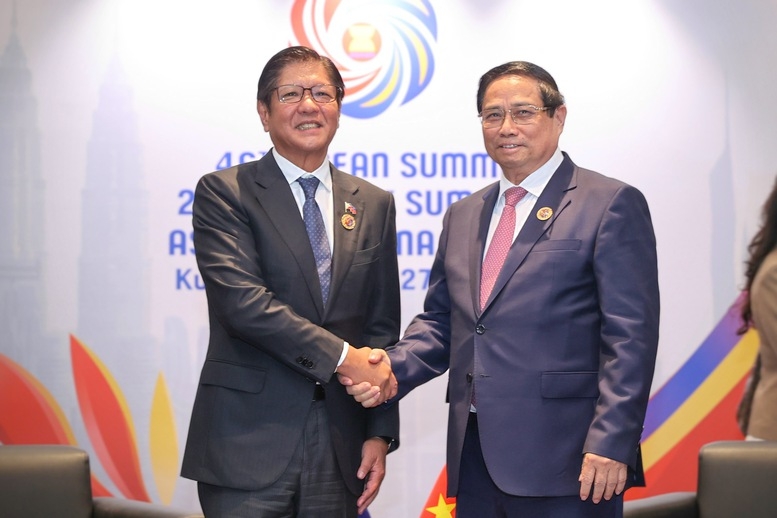 Thủ tướng Phạm Minh Chính và Tổng thống Philippines Ferdinand Romualdez Marcos Jr. Ảnh: VGP