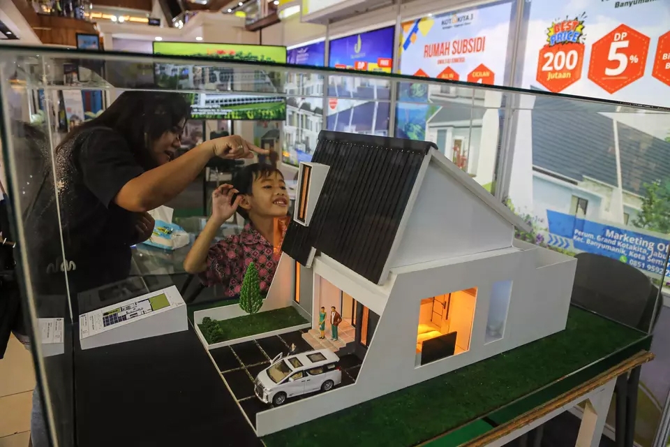 Mô mình ngôi nhà mẫu tại hội chợ nhà ở Ciputra Mall, Trung Java, Indonesia. (Nguồn: Antara)
