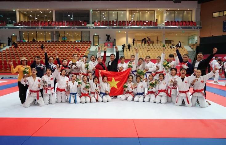 Vietnam ranks third at Asian Ju-Jitsu Championships with seven gold medals (Photo: webthethao.vn)