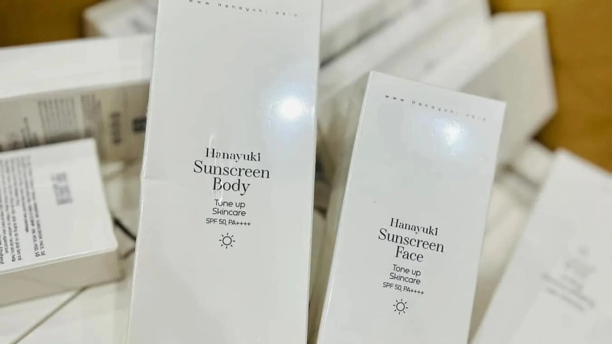 Sản phẩm kem chống nắng Hanayuki Sunscreen Body (Ảnh: CTV)