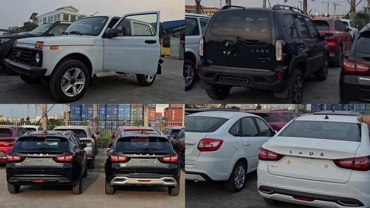 Những chiếc ô tô thương hiệu Lada vừa được nhập về Việt Nam.