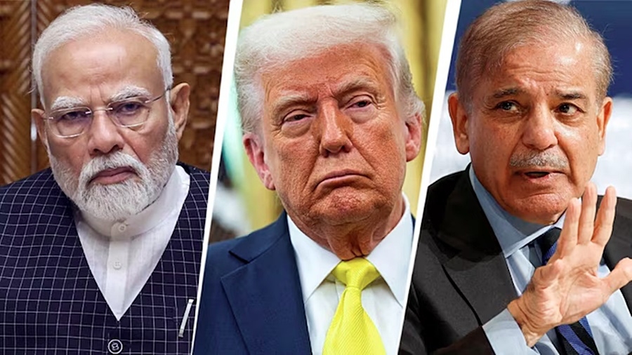 Các nhà lãnh đạo Ấn Độ, Mỹ và Pakistan. Ảnh: India Today.