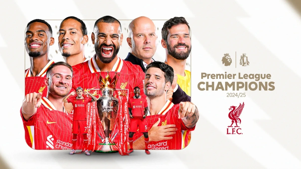 Liverpool san bằng kỷ lục của MU về số lần vô địch (Ảnh: Premier League)