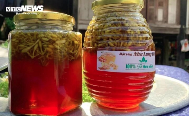 Hoa đu đủ đực khi ngâm mật ong đúng cách có thể hỗ trợ trị ho, viêm phế quản, sỏi thận, đái buốt và điều hòa đường huyết hiệu quả. (Ảnh: Như Loan)