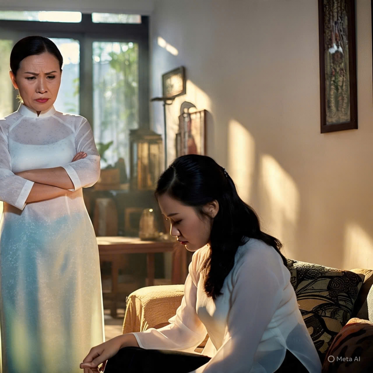 Nghe con kể, tôi thương nó quá nhưng không thể trách vợ (ảnh minh họa AI)