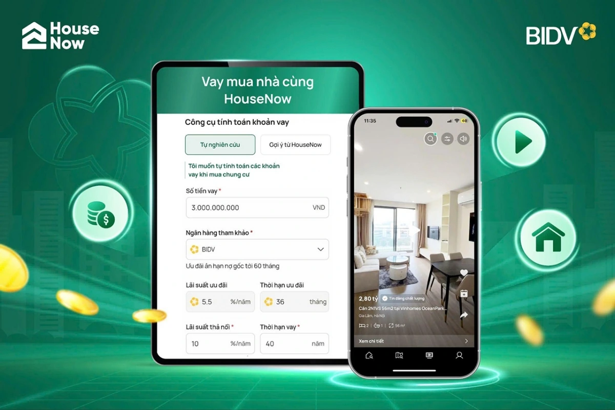 Tìm, xem và vay mua chung cư Hà Nội nhanh chóng, trực quan, chuẩn theo nhu cầu cá nhân trên HouseNow