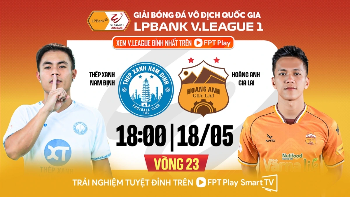 Trận đấu giữa Nam Định vs HAGL nhận được nhiều sự chú ý.