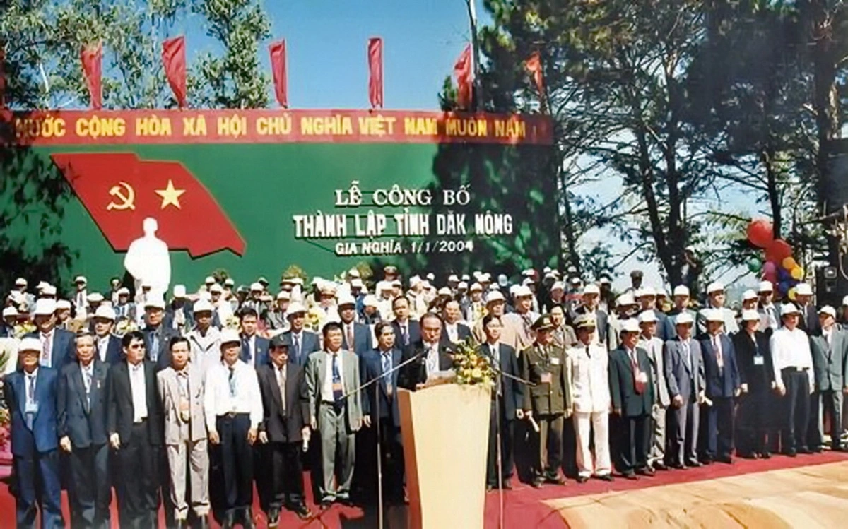 Ngày 1/1/2004, tỉnh Đắk Nông được tái lập theo Nghị quyết số 23 ngày 26-11-2003 của Quốc hội khóa 11 (Ảnh tư liệu)