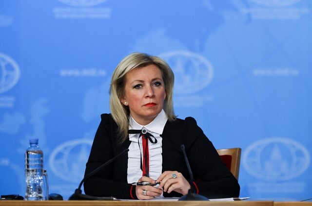 Người phát ngôn Bộ Ngoại giao Nga Maria Zakharova tham dự cuộc họp báo thường niên tại Moscow, Nga. Ảnh: Reuters