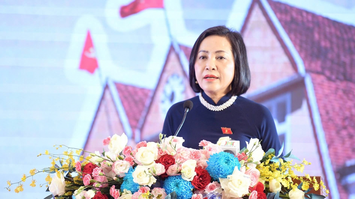 Phó Chủ tịch Quốc hội Nguyễn Thị Thanh phát biểu