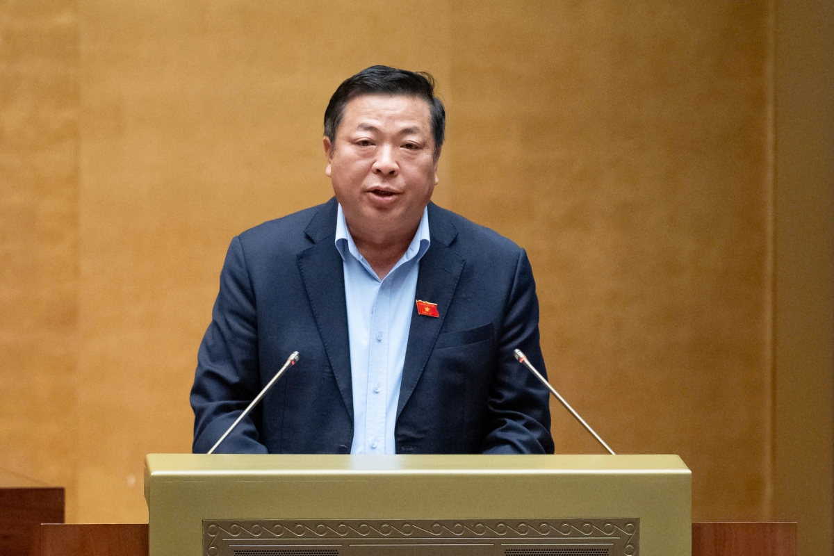 Bộ trưởng Bộ Xây dựng Trần Hồng Minh. Ảnh: Media Quốc hội.