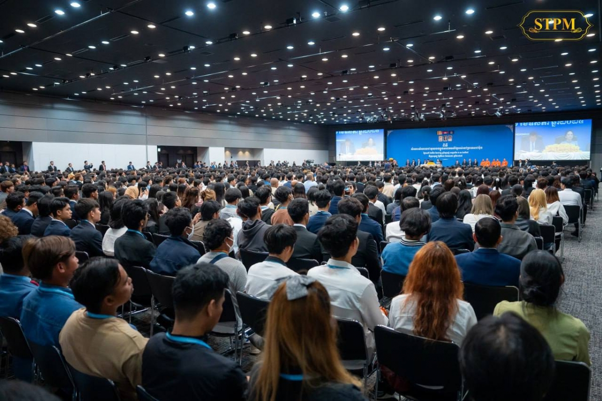 Quang cảnh Thủ tướng Hun Manet và phu nhân gặp gỡ cộng đồng người Campuchia tại Nhật Bản. Ảnh: Facebook nhân vật