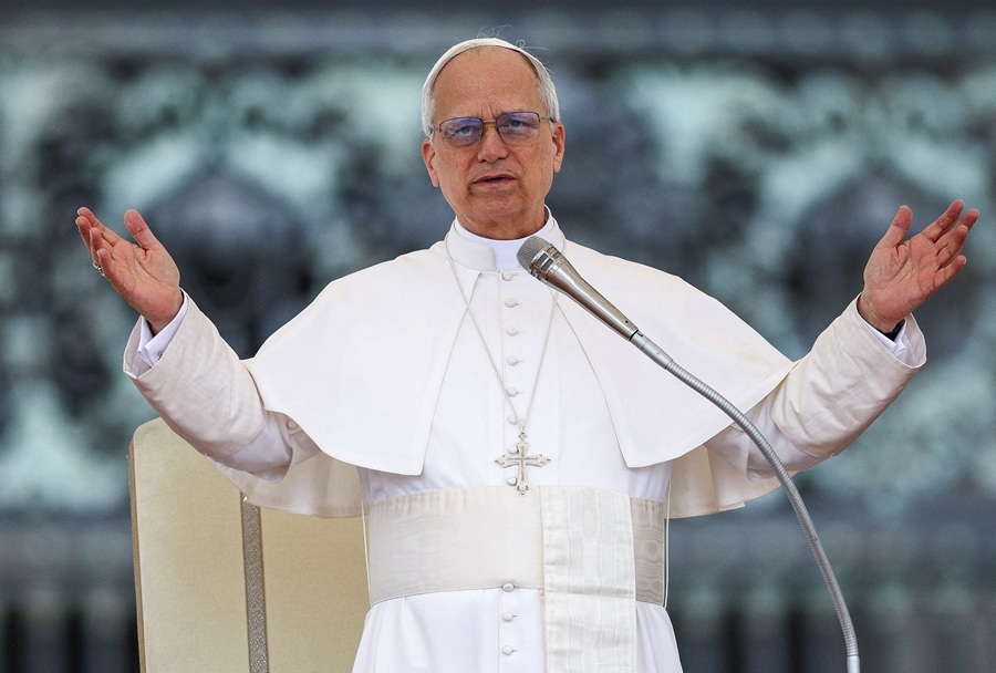 Giáo hoàng Leo XIV tại Quảng trường Thánh Peter, Vatican. Ảnh: Reuters