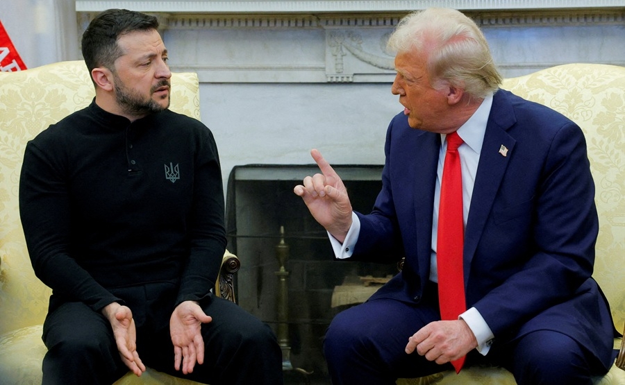 Tổng thống Donald Trump gặp gỡ Tổng thống Volodymyr Zelensky tại Nhà Trắng. Ảnh: Reuters