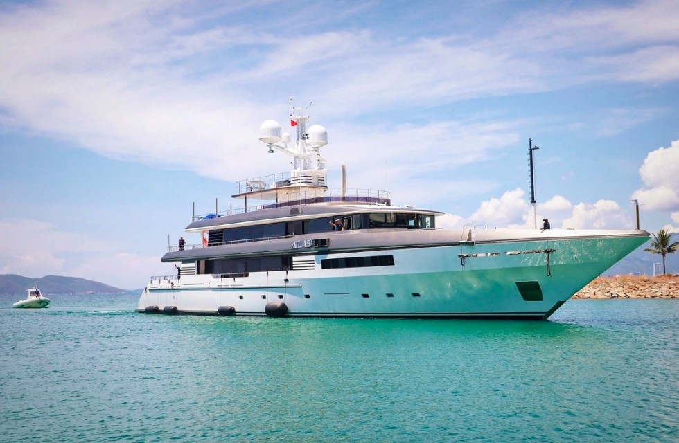 Superyacht Atlas docks at Ana Marina Nha Trang (Photo: Focus Travel)