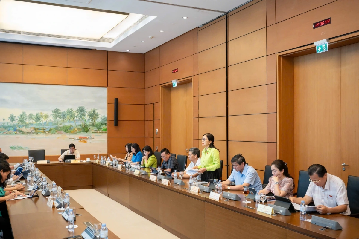 Quốc hội thảo luận ở Tổ về Dự án Luật sửa đổi, bổ sung một số điều của Luật Xử lý vi phạm hành chính; Dự án Luật sửa đổi, bổ sung một số điều của Luật Ban hành văn bản quy phạm pháp luật; Dự thảo Nghị quyết của Quốc hội sửa đổi, bổ sung một số điều của Nội quy kỳ họp Quốc hội ban hành kèm theo Nghị quyết số 71/2022/QH15 của Quốc hội. (Ảnh: Media Quốc hội)