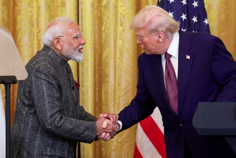 Tổng thống Mỹ Donald Trump gặp gỡ Thủ tướng Ấn Độ Narendra Modi tại Nhà Trắng. Ảnh: Reuters