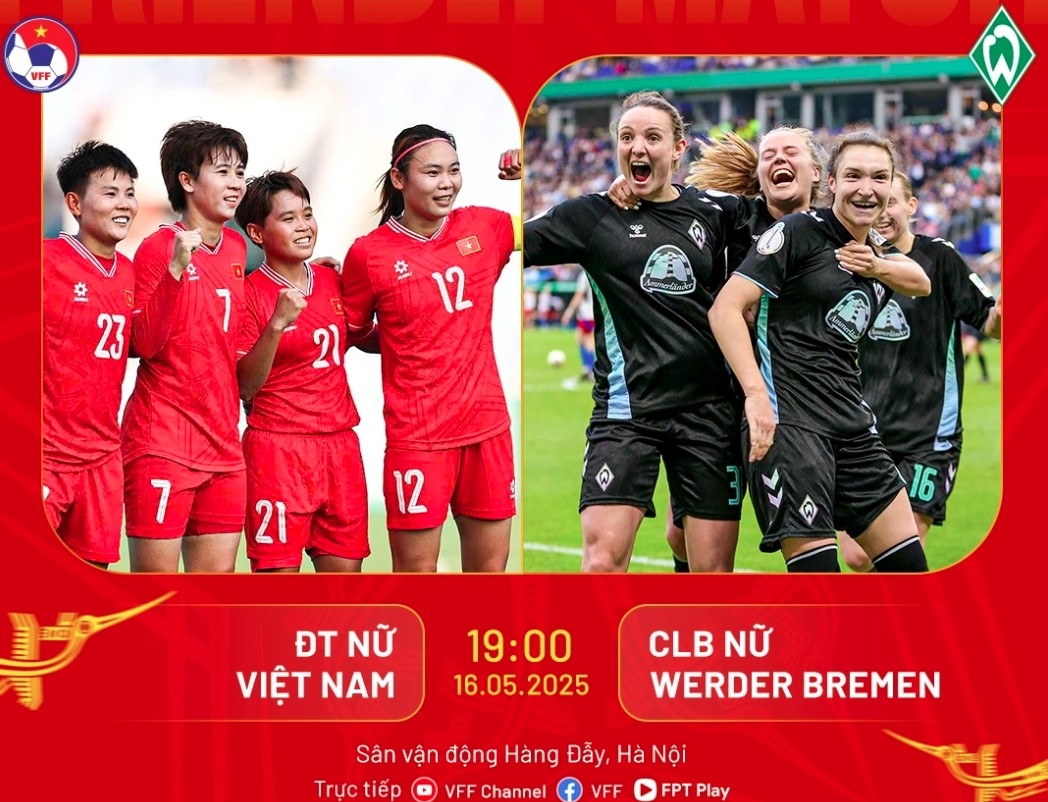 The Vietnamese team will play Werder Bremen FC at Hanoi-based Hang Day Stadium on May 16. (Photo courtesy of Vietnam Football Federation)