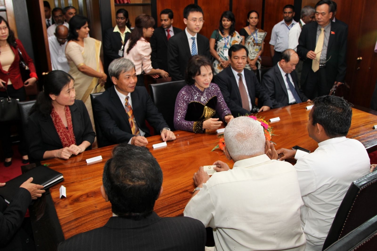Phó Chủ tịch Quốc hội Nguyễn Thị Kim Ngân thăm Sri Lanka tháng 2/2013.
