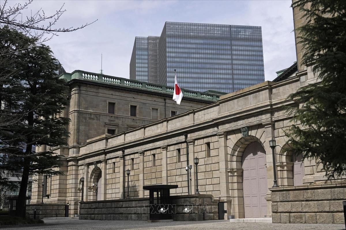 Trụ sở Ngân hàng trung ương Nhật Bản (BOJ) ở Tokyo. Ảnh: Kyodo/TTXVN