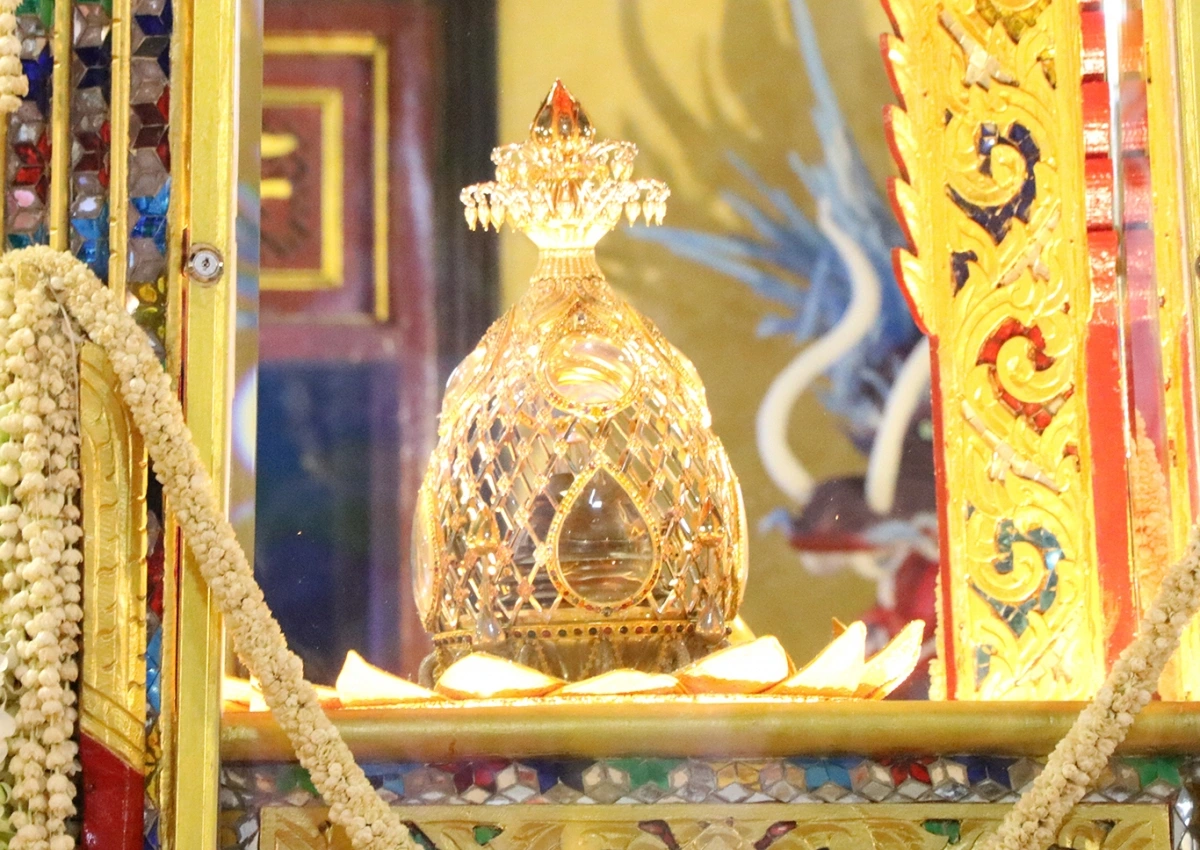 Xá lợi Phật tôn trí tại chùa Quan Thế Âm