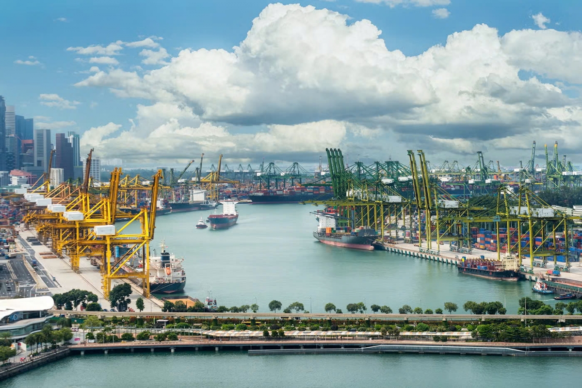 Cảng Singapore – Cảng biển nhộn nhịp thứ 2 thế giới. Ảnh: Ship Technology.