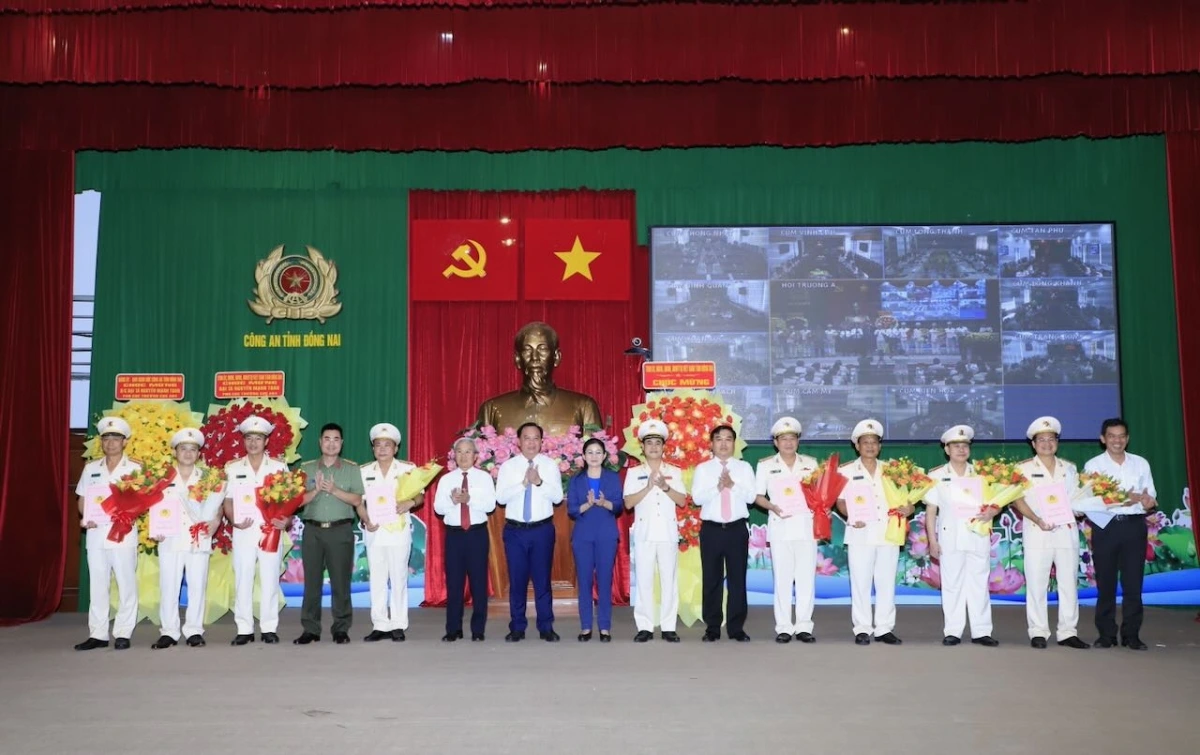 Các Phó Giám đốc Công an tỉnh Đồng Nai mới (Ảnh: Công an tỉnh Đồng Nai)