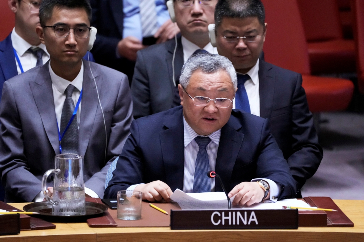 Đại sứ Trung Quốc tại Liên Hợp Quốc Phó Thông. Ảnh: Reuters