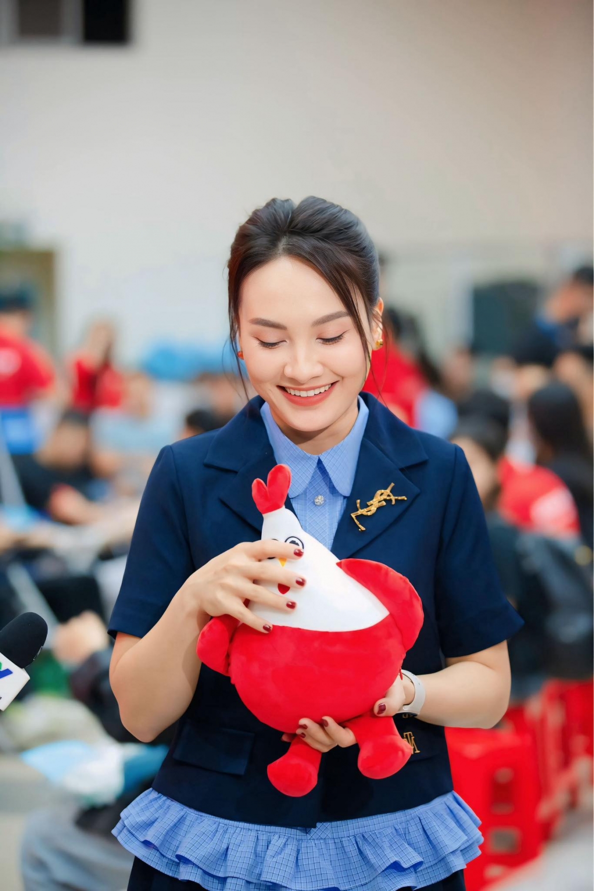 Diễn viên Bảo Thanh hào hứng với vai trò Đại sứ ngày hội hiến máu tại Viện Huyết học - Truyền máu Trung ương.