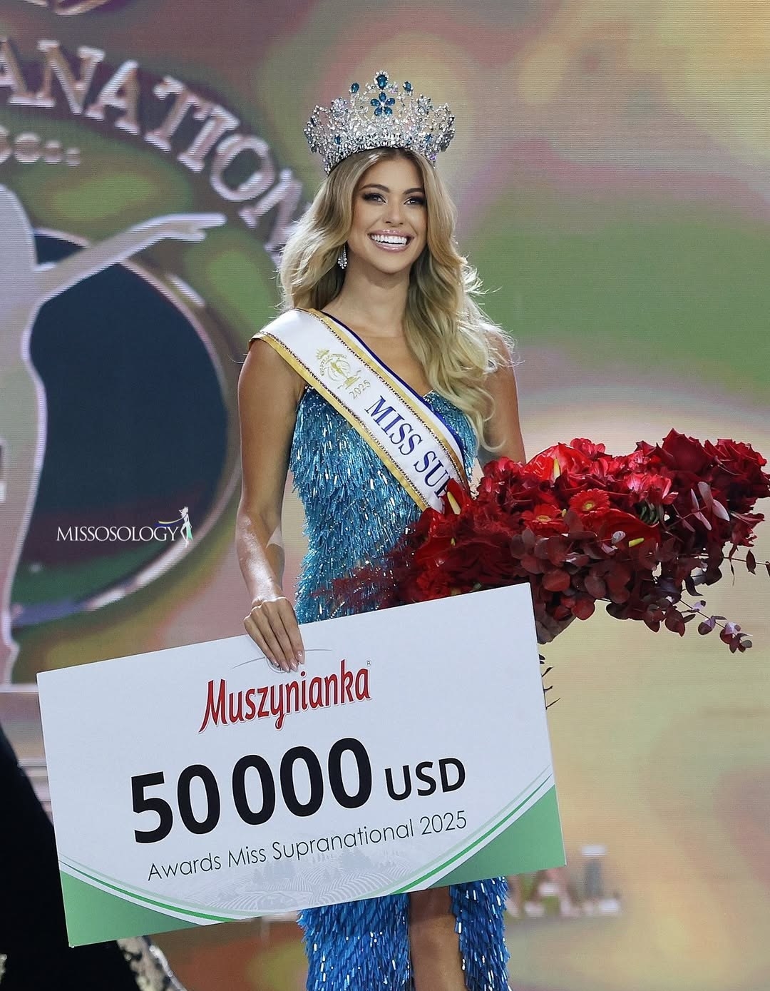 Người đẹp Eduarda Braum dành ngôi vị cao nhất tại Miss Supranational 2025. Ảnh Missosology