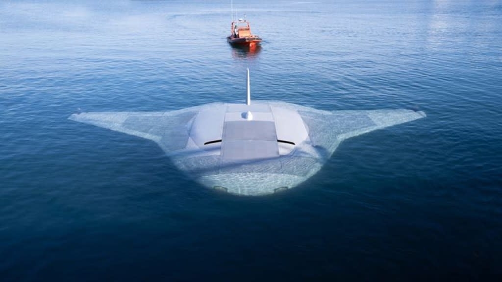 Tàu ngầm không người lái Manta Ray của Northrop Grumman. Ảnh: Yahoo