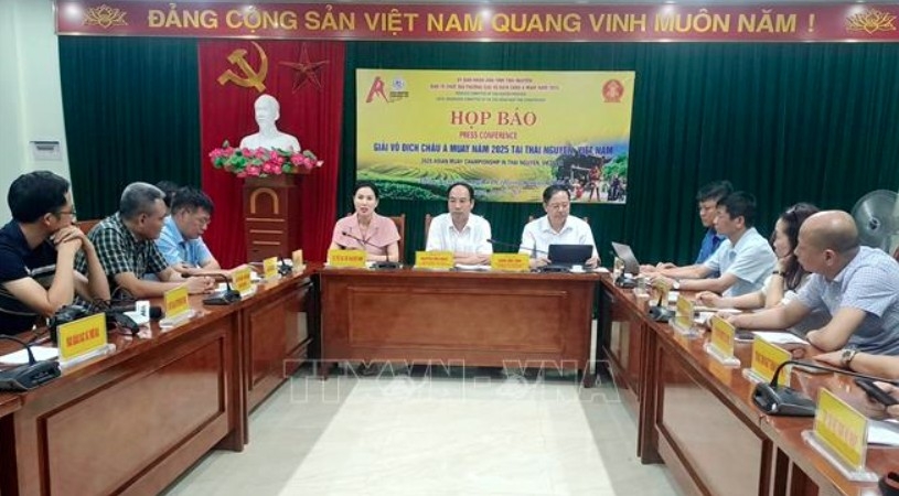 At the press conference (Photo: VNA)