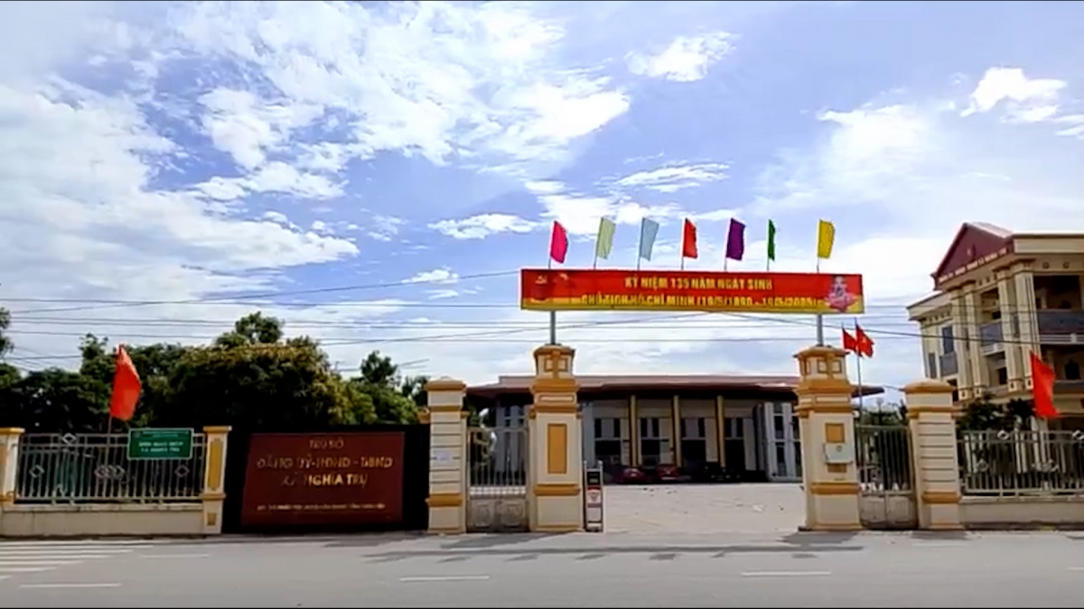 Trụ sở UBND xã Nghĩa Trụ, huyện Văn Giang, tỉnh Hưng Yên trước 1/7/2025