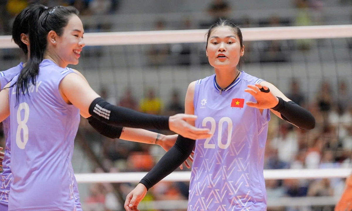 Vietnam advance to AVC Women’s Nations Cup semi-finals after their convincing 3-0 victory over India on June 11. (Photo: VTC)