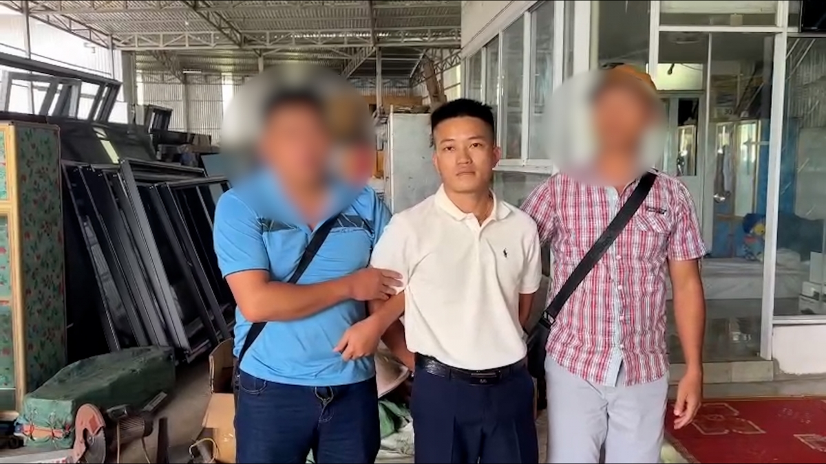 Đối tượng Nguyễn Văn Anh khi bị bắt giữ