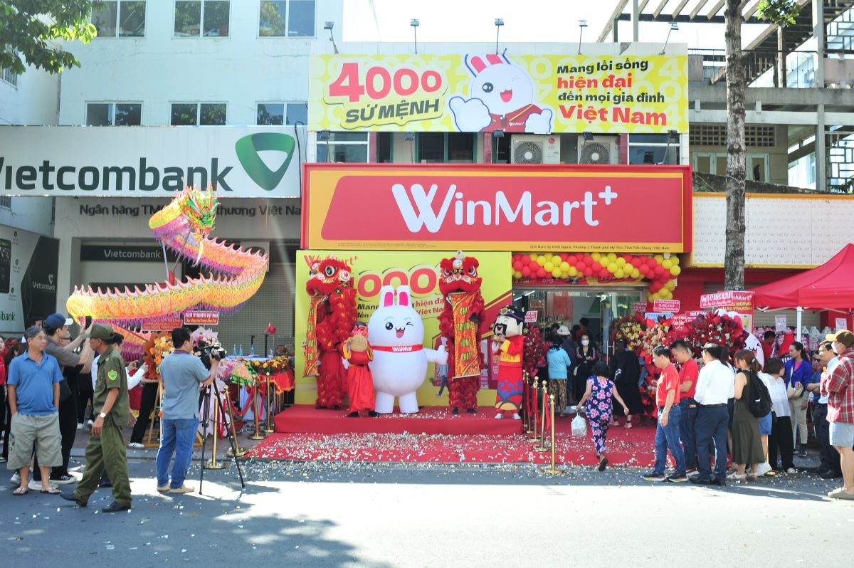 Hình ảnh khai trương cửa hàng WinMart+ 4.000 tại Tiền Giang