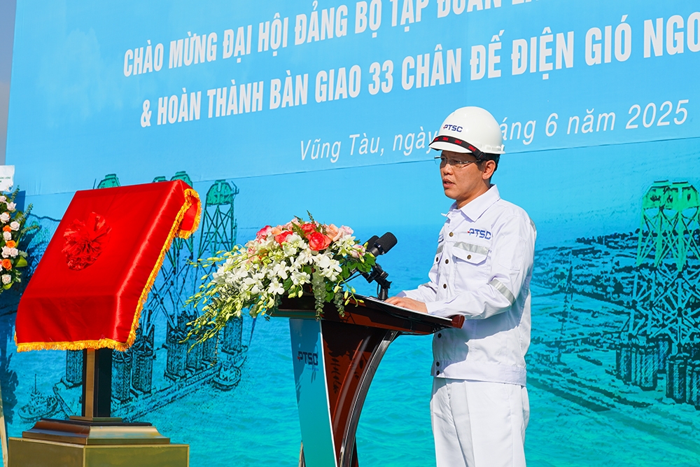 Đồng chí Trần Hồ Bắc – Tổng Giám đốc PTSC: Đây là dự án có ý nghĩa đặc biệt quan trọng, lần đầu tiên một doanh nghiệp Việt Nam thắng thầu và chế tạo chân đế điện gió quy mô lớn để xuất khẩu ra thế giới