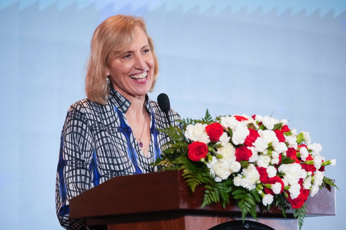 Bà Susan Burns, Tổng lãnh sự Hoa Kỳ tại TP.HCM phát biểu tại sự kiện